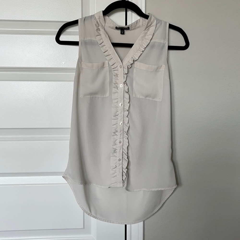Off-white Portofino sleeveless top from Express XS